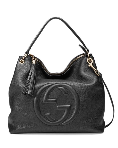 gucci bags black soft leather.